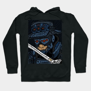 cyberpunk zorro, sci fi cyborg. masked vigilante from the future. Hoodie